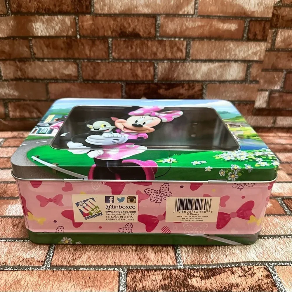 Disney Minnie Mouse Tin Lunch Metal Box with clear window